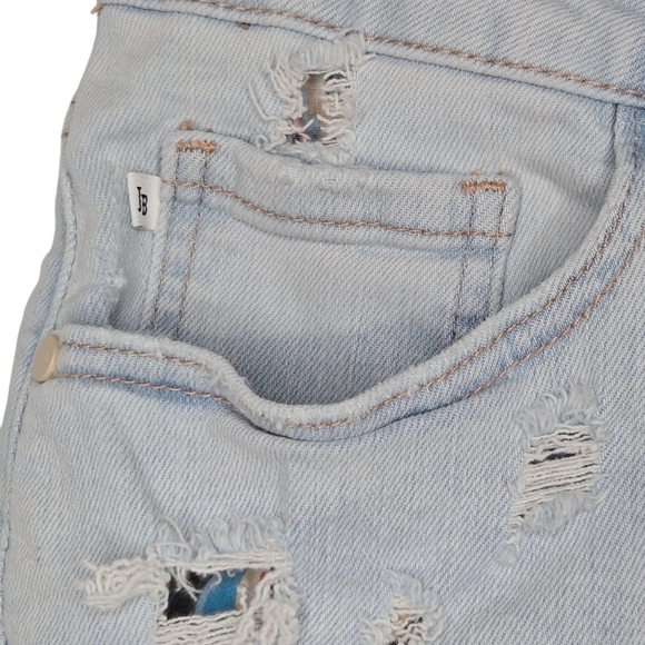 Judy Blue Light Blue Distressed Jean Shorts - Picture 6 of 12